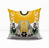 Spoke Leopard Reversible Indoor/Outdoor Square Pillow