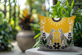 Spoke Leopard Reversible Indoor/Outdoor Square Pillow