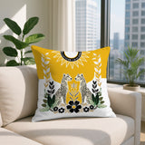 Spoke Leopard Reversible Indoor/Outdoor Square Pillow