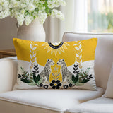 Spoke Leopard Reversible Indoor/Outdoor Rectangle Pillow