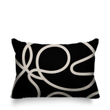 Squiggles Abstract Reversible Indoor/Outdoor Rectangular Pillow