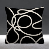 Squiggles Abstract Reversible Indoor/Outdoor Square Pillow