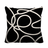 Squiggles Abstract Reversible Indoor/Outdoor Square Pillow