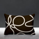 Squiggles Abstract Reversible Indoor/Outdoor Rectangular Pillow