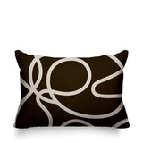 Squiggles Abstract Reversible Indoor/Outdoor Rectangular Pillow