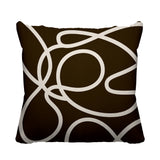 Squiggles Abstract Reversible Indoor/Outdoor Square Pillow