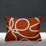 Squiggles Abstract Reversible Indoor/Outdoor Rectangular Pillow