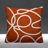Squiggles Abstract Reversible Indoor/Outdoor Square Pillow