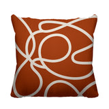 Squiggles Abstract Reversible Indoor/Outdoor Square Pillow