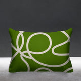 Squiggles Abstract Reversible Indoor/Outdoor Rectangular Pillow