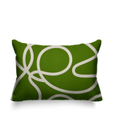 Squiggles Abstract Reversible Indoor/Outdoor Rectangular Pillow