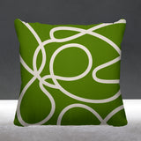 Squiggles Abstract Reversible Indoor/Outdoor Square Pillow