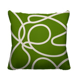 Squiggles Abstract Reversible Indoor/Outdoor Square Pillow