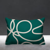 Squiggles Abstract Reversible Indoor/Outdoor Rectangular Pillow