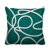 Squiggles Abstract Reversible Indoor/Outdoor Square Pillow