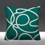 Squiggles Abstract Reversible Indoor/Outdoor Square Pillow