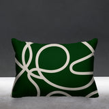 Squiggles Abstract Reversible Indoor/Outdoor Rectangular Pillow