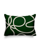 Squiggles Abstract Reversible Indoor/Outdoor Rectangular Pillow