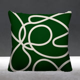 Squiggles Abstract Reversible Indoor/Outdoor Square Pillow