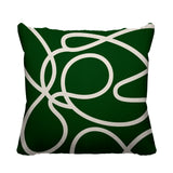 Squiggles Abstract Reversible Indoor/Outdoor Square Pillow