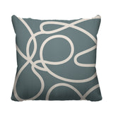 Squiggles Abstract Reversible Indoor/Outdoor Square Pillow