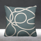Squiggles Abstract Reversible Indoor/Outdoor Square Pillow