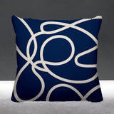 Squiggles Abstract Reversible Indoor/Outdoor Square Pillow