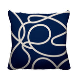 Squiggles Abstract Reversible Indoor/Outdoor Square Pillow
