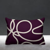 Squiggles Abstract Reversible Indoor/Outdoor Rectangular Pillow
