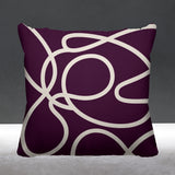 Squiggles Abstract Reversible Indoor/Outdoor Square Pillow