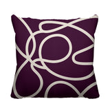 Squiggles Abstract Reversible Indoor/Outdoor Square Pillow
