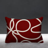 Squiggles Abstract Reversible Indoor/Outdoor Rectangular Pillow