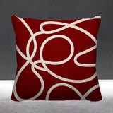 Squiggles Abstract Reversible Indoor/Outdoor Square Pillow