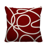Squiggles Abstract Reversible Indoor/Outdoor Square Pillow