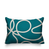 Squiggles Abstract Reversible Indoor/Outdoor Rectangular Pillow