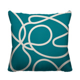 Squiggles Abstract Reversible Indoor/Outdoor Square Pillow