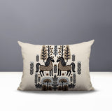 Stai Horse Reversible Indoor/Outdoor Lumbar Pillow in Beige - Size 25x18