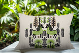 Stai Horse Reversible Indoor/Outdoor Lumbar Pillow in Chartreuse - Size 25x18