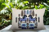 Stai Horse Reversible Indoor/Outdoor Lumbar Pillow in Navy Blue - Size 25x18