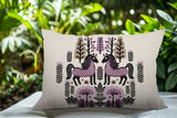 Stai Horse Reversible Indoor/Outdoor Lumbar Pillow in Purple - Size 25x18