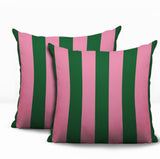 Stan Stripe 2 Sets Indoor/Outdoor Reversible Square Pillow