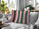 Stan Stripe 2 Sets Indoor/Outdoor Reversible Square Pillow