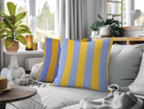Stan Stripe 2 Sets Indoor/Outdoor Reversible Square Pillow