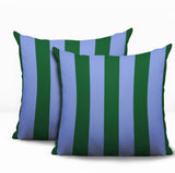 Stan Stripe 2 Sets Indoor/Outdoor Reversible Square Pillow