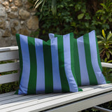 Stan Stripe 2 Sets Indoor/Outdoor Reversible Square Pillow
