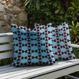 Stan Geo 2 Sets Indoor/Outdoor Reversible Square Pillow