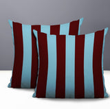 Stan Stripe 2 Sets Indoor/Outdoor Reversible Square Pillow