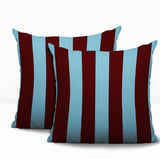 Stan Stripe 2 Sets Indoor/Outdoor Reversible Square Pillow
