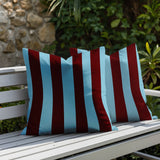 Stan Stripe 2 Sets Indoor/Outdoor Reversible Square Pillow