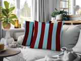 Stan Stripe 2 Sets Indoor/Outdoor Reversible Square Pillow